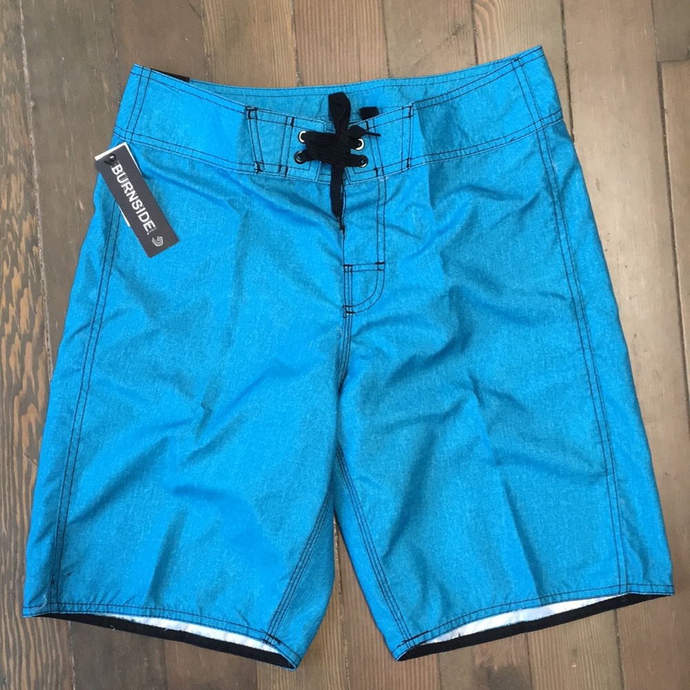 Burnside Heather Blue Board Shorts 30